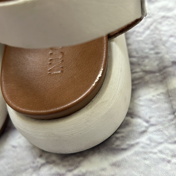 Inuovo Genuine leather women’s platform sandals off white - Picture 6 of 7